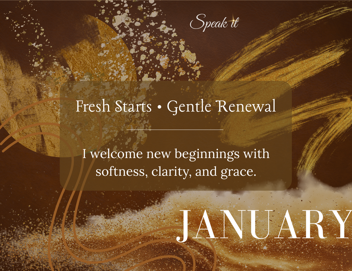 Speak it 2026 Affirmation Calendar